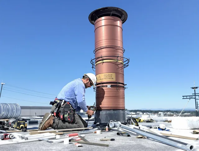Installed chimney liner by Riverside Chimney Sweep in Riverside, CA