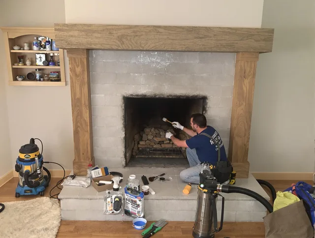 Detailed creosote removal process by Riverside Chimney Sweep in Riverside, CA