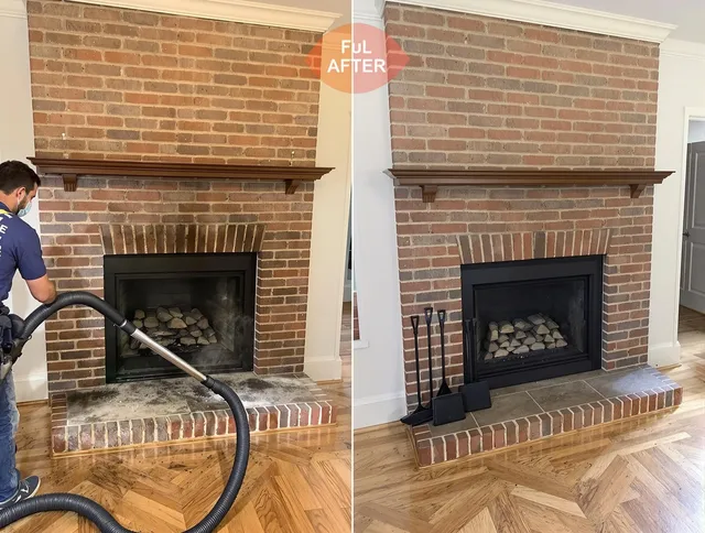 Riverside Chimney Sweep carefully sanitizing a fireplace in Riverside, CA