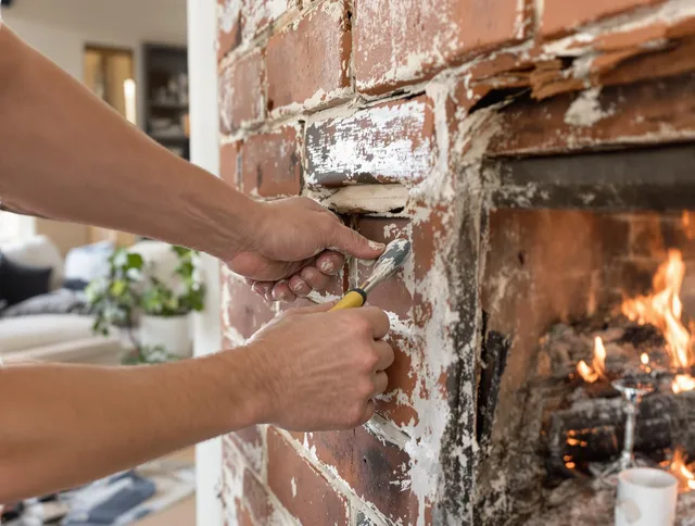 Routine fireplace repair by Riverside Chimney Sweep in Riverside, CA